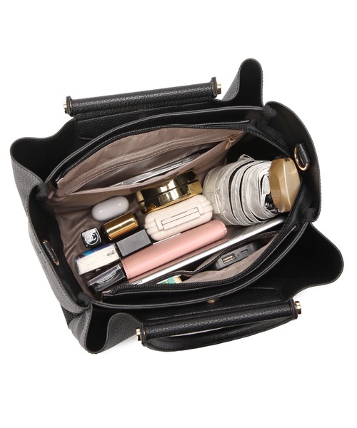 GUSCIO(グッシオ)の「【グッシオゴールドラベル】バーハンドル 2WAYトートバッグ あおりポケット(ビジネスバッグ・レディース・ブラック/グレー/ブルー/テラコッタ・FREE)」の18枚目の写真