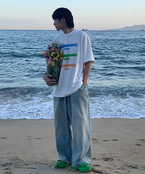 MASONPRINCE(メイソンプリンス)の「オーバーサイズ3カラーブランドロゴプリントTシャツ DT3120 【MASONPRINCE】(Tシャツ/カットソー・メンズ・ホワイト/ピンク・S/M/L)」の8枚目の写真