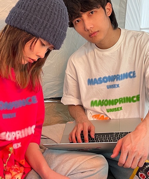 MASONPRINCE(メイソンプリンス)の「オーバーサイズ3カラーブランドロゴプリントTシャツ DT3120 【MASONPRINCE】(Tシャツ/カットソー・メンズ・ホワイト/ピンク・S/M/L)」の14枚目の写真