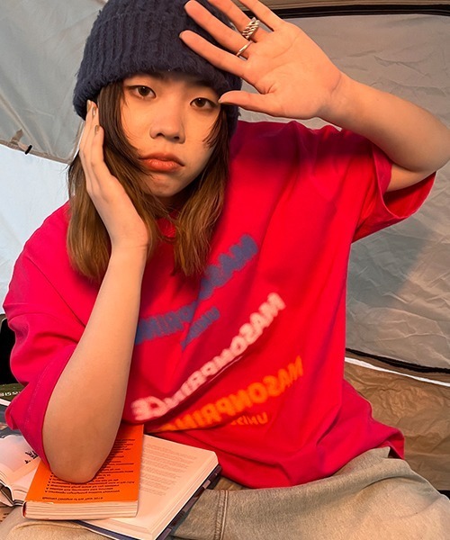 MASONPRINCE(メイソンプリンス)の「オーバーサイズ3カラーブランドロゴプリントTシャツ DT3120 【MASONPRINCE】(Tシャツ/カットソー・メンズ・ホワイト/ピンク・S/M/L)」の21枚目の写真