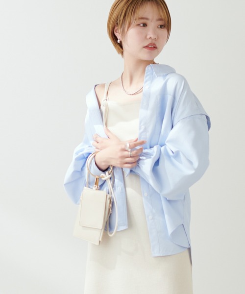 natural couture(ナチュラルクチュール)の「今年らしさの詰まった 肩あきボリュームスリーブシャツ(シャツ/ブラウス・レディース・ライトベージュ/ベージュ/ミント/その他1/その他2・FREE)」の19枚目の写真