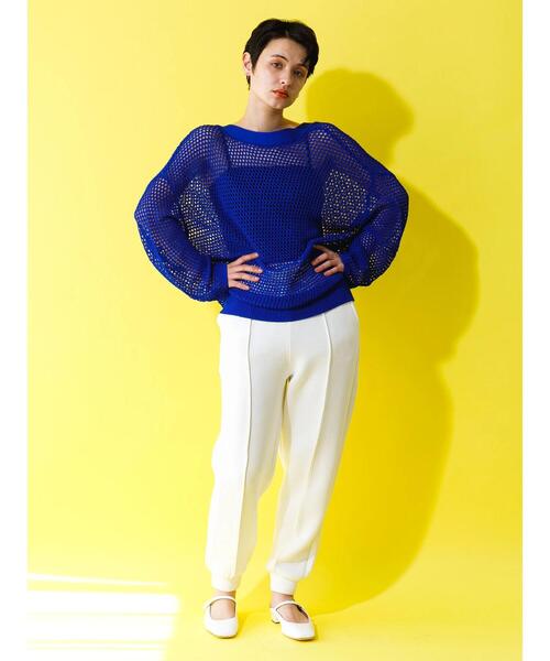 koe（コエ）の「【前後2WAY】ドライタッチ透かし編みカーディガン＊（カーディガン/ボレロ・レディース・ブラック/オフホワイト/ブルー/グリーン系その他3・FREE）」の19枚目の写真