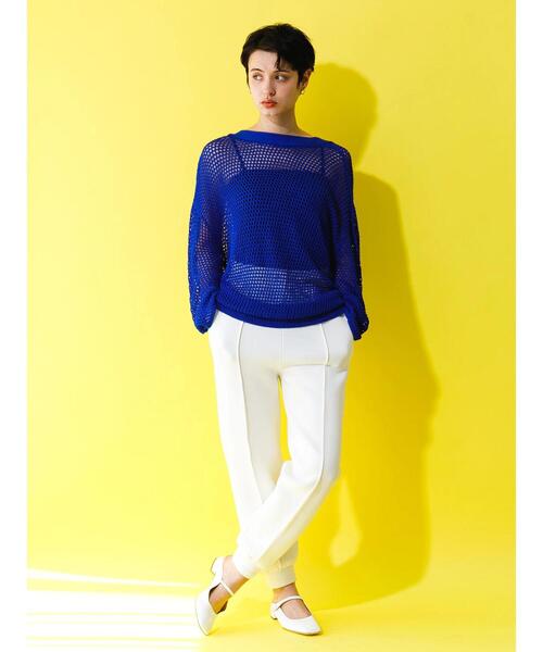 koe（コエ）の「【前後2WAY】ドライタッチ透かし編みカーディガン＊（カーディガン/ボレロ・レディース・ブラック/オフホワイト/ブルー/グリーン系その他3・FREE）」の18枚目の写真