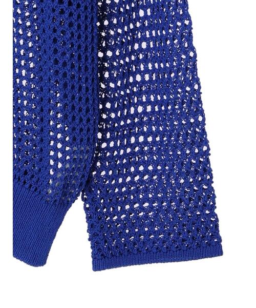 koe（コエ）の「【前後2WAY】ドライタッチ透かし編みカーディガン＊（カーディガン/ボレロ・レディース・ブラック/オフホワイト/ブルー/グリーン系その他3・FREE）」の13枚目の写真