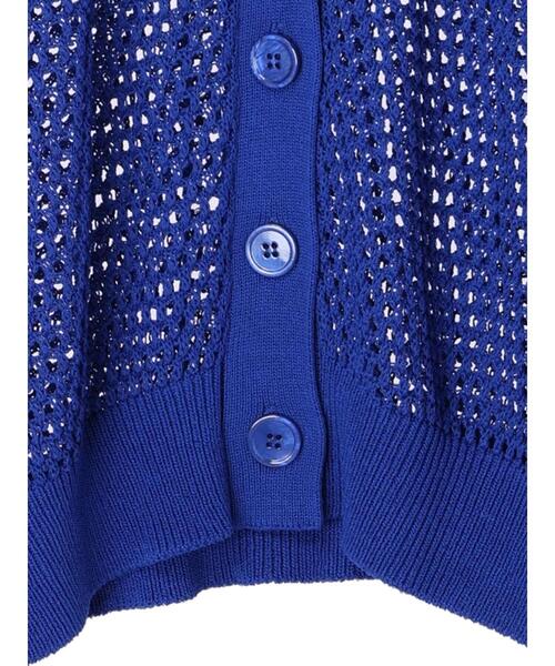 koe（コエ）の「【前後2WAY】ドライタッチ透かし編みカーディガン＊（カーディガン/ボレロ・レディース・ブラック/オフホワイト/ブルー/グリーン系その他3・FREE）」の12枚目の写真