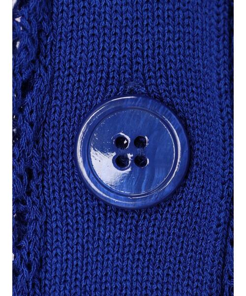 koe（コエ）の「【前後2WAY】ドライタッチ透かし編みカーディガン＊（カーディガン/ボレロ・レディース・ブラック/オフホワイト/ブルー/グリーン系その他3・FREE）」の10枚目の写真