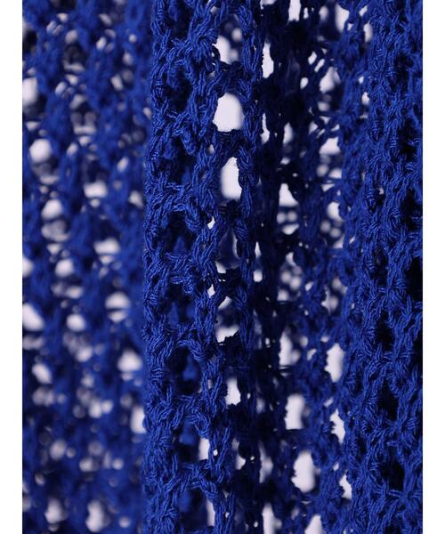 koe（コエ）の「【前後2WAY】ドライタッチ透かし編みカーディガン＊（カーディガン/ボレロ・レディース・ブラック/オフホワイト/ブルー/グリーン系その他3・FREE）」の9枚目の写真