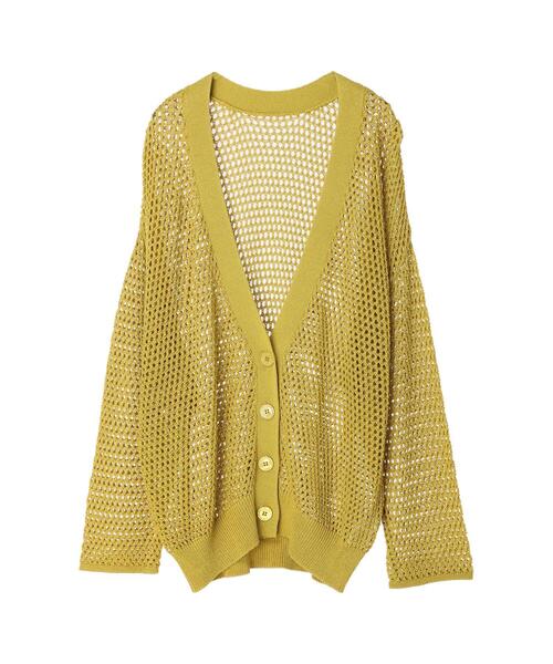 koe（コエ）の「【前後2WAY】ドライタッチ透かし編みカーディガン＊（カーディガン/ボレロ・レディース・ブラック/オフホワイト/ブルー/グリーン系その他3・FREE）」の6枚目の写真