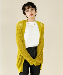koe | 【前後2WAY】ドライタッチ透かし編みカーディガン*(カーディガン/ボレロ)