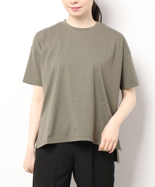 RNA-N(アールエヌエーエヌ)の「M1880 ブークレーワイドデザインT(Tシャツ/カットソー・レディース・グレー/ナチュラル/ブルー・MEDIUM)」の2枚目の写真
