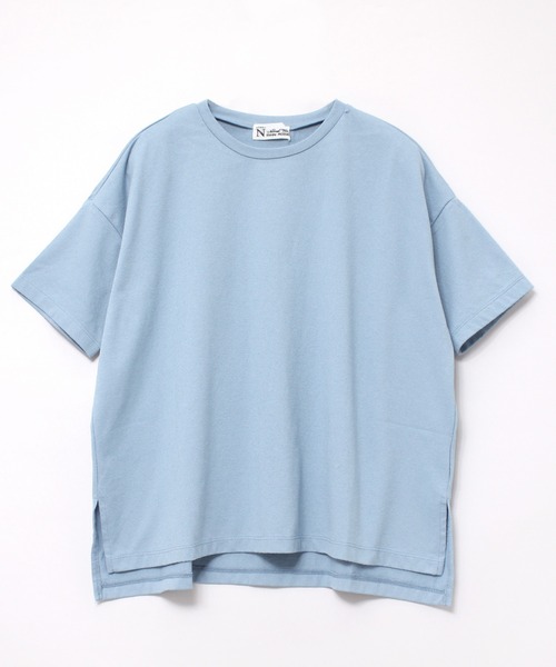 RNA-N(アールエヌエーエヌ)の「M1880 ブークレーワイドデザインT(Tシャツ/カットソー・レディース・グレー/ナチュラル/ブルー・MEDIUM)」の1枚目の写真