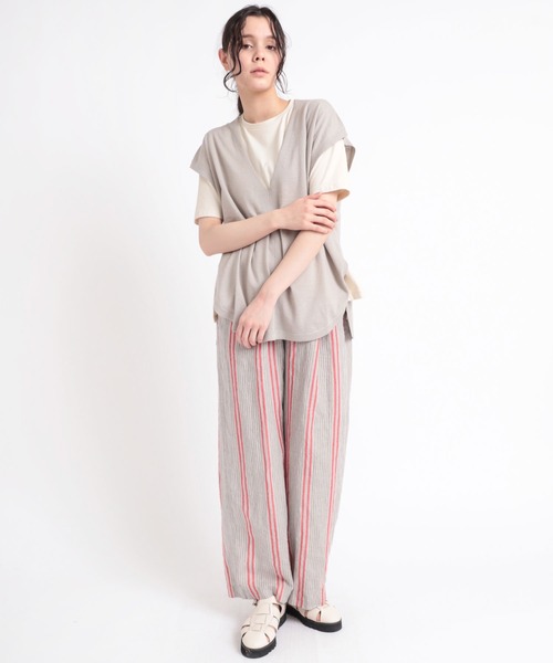 RNA-N(アールエヌエーエヌ)の「M1880 ブークレーワイドデザインT(Tシャツ/カットソー・レディース・グレー/ナチュラル/ブルー・MEDIUM)」の10枚目の写真