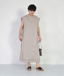 OWLEYE by domingo | [ OWLEYE by domingo / アウルアイ ] 60/-シルケットスムース レイヤードワンピース(ワンピース)