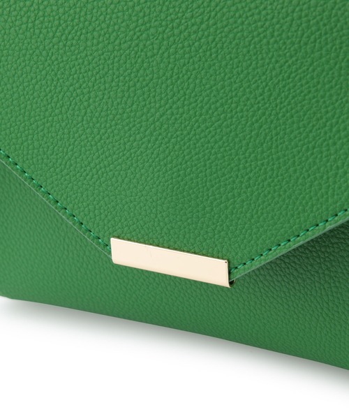ROPE' PICNIC（ロペピクニック）の「【WEB限定カラー:グリーン】軽量スクエアメタルフラップミニショルダーバッグ（ショルダーバッグ・レディース・ブラック/ベージュ/グリーン/パープル・FREE）」の8枚目の写真