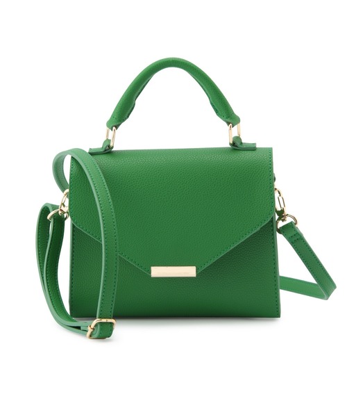 ROPE' PICNIC（ロペピクニック）の「【WEB限定カラー:グリーン】軽量スクエアメタルフラップミニショルダーバッグ（ショルダーバッグ・レディース・ブラック/ベージュ/グリーン/パープル・FREE）」の13枚目の写真