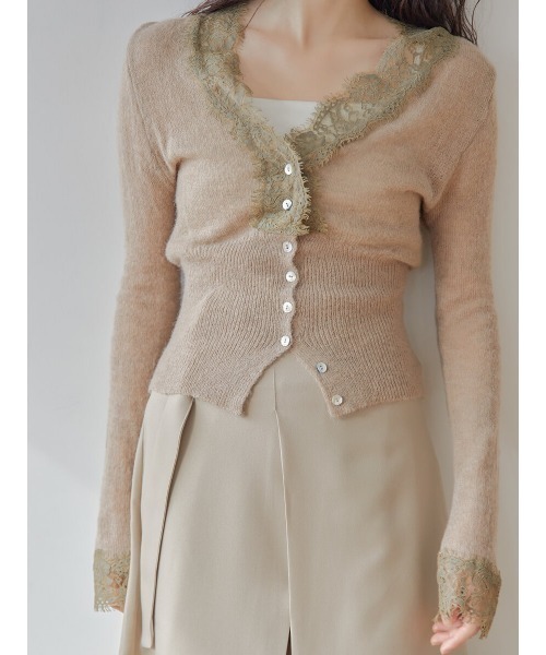 Ayla(アイラ)の「lace cardigan(カーディガン/ボレロ・レディース・ベージュ/ホワイト・FREE)」の9枚目の写真