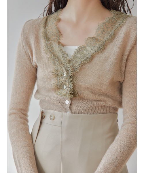 Ayla(アイラ)の「lace cardigan(カーディガン/ボレロ・レディース・ベージュ/ホワイト・FREE)」の12枚目の写真