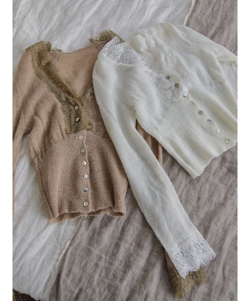 Ayla(アイラ)の「lace cardigan(カーディガン/ボレロ・レディース・ベージュ/ホワイト・FREE)」の16枚目の写真