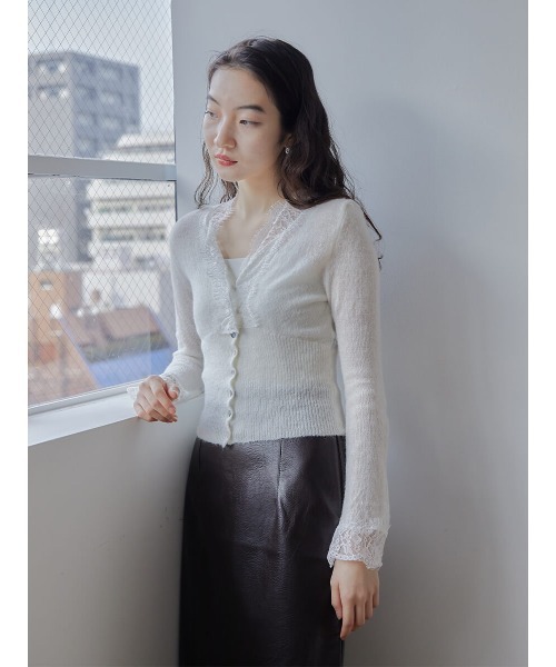 Ayla(アイラ)の「lace cardigan(カーディガン/ボレロ・レディース・ベージュ/ホワイト・FREE)」の18枚目の写真
