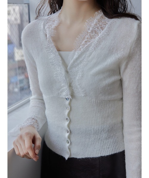 Ayla(アイラ)の「lace cardigan(カーディガン/ボレロ・レディース・ベージュ/ホワイト・FREE)」の19枚目の写真