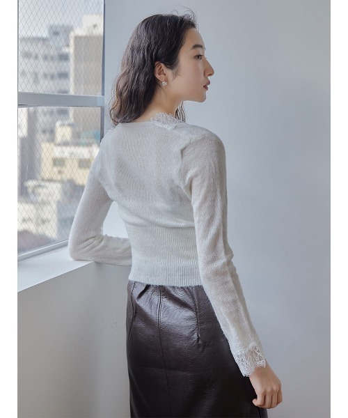 Ayla(アイラ)の「lace cardigan(カーディガン/ボレロ・レディース・ベージュ/ホワイト・FREE)」の21枚目の写真
