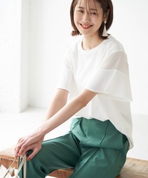 ROPE' PICNIC | 袖シアーカットトップス(Tシャツ/カットソー)