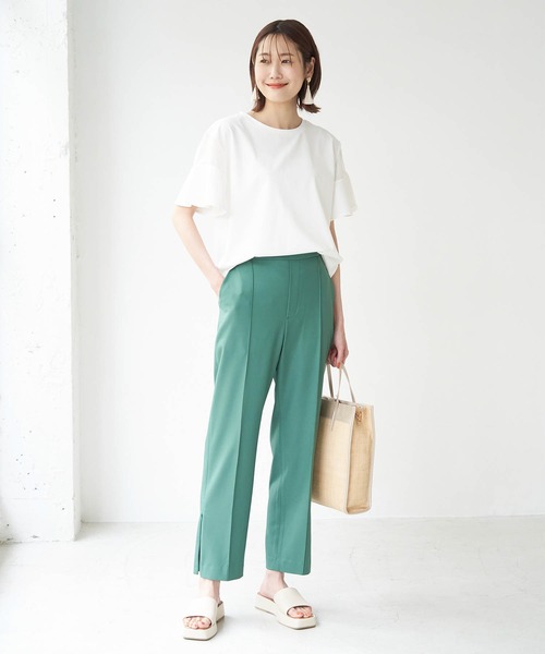 ROPE' PICNIC（ロペピクニック）の「袖シアーカットトップス（Tシャツ/カットソー・レディース・ブラック/ホワイト/ベージュ/グリーン/ピンク系その他2・38）」の11枚目の写真