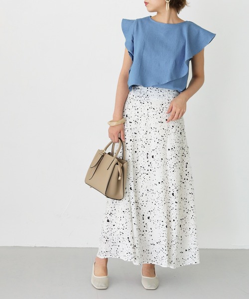 HER CLOSET（ハークローゼット）の「【Twenty Three】デニムアシメレイヤードフリルプルオーバー（シャツ/ブラウス・レディース・ネイビー/ブルー・FREE）」の21枚目の写真