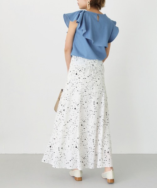 HER CLOSET（ハークローゼット）の「【Twenty Three】デニムアシメレイヤードフリルプルオーバー（シャツ/ブラウス・レディース・ネイビー/ブルー・FREE）」の12枚目の写真