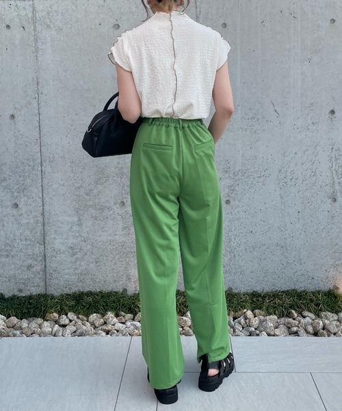 y/m by misato(イムバイミサト)の「フレンチメロウTシャツ(Tシャツ/カットソー・レディース・ライトグリーン/アイボリー・FREE)」の14枚目の写真