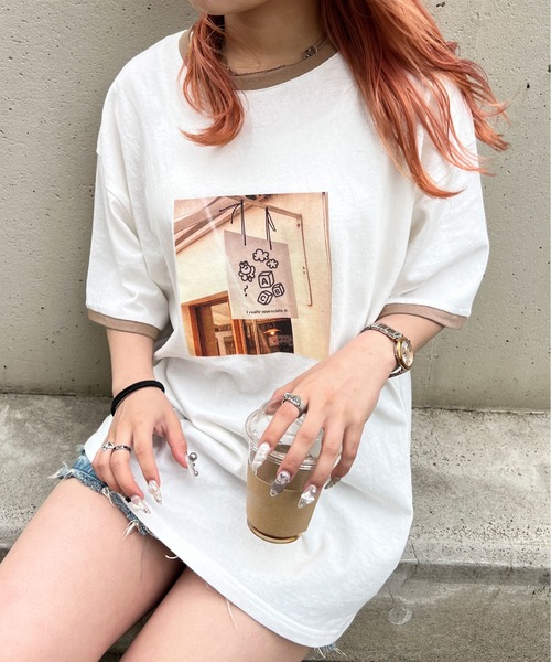 PairPair(ペアペア)の「フォトTEE(ユニセックス)(Tシャツ/カットソー・レディース・オフホワイト/モカ・MEDIUM/LARGE)」の10枚目の写真