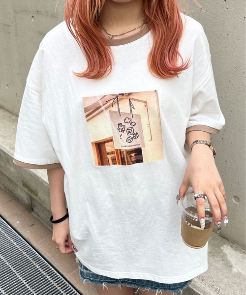 PairPair(ペアペア)の「フォトTEE(ユニセックス)(Tシャツ/カットソー・レディース・オフホワイト/モカ・MEDIUM/LARGE)」の11枚目の写真