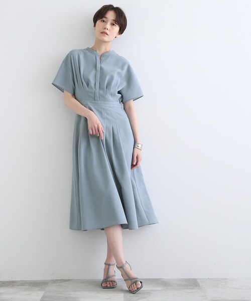 INDIVI 【洗える】ウエストタック デザイン ワンピース INDIVI(インディヴィ)の「◇【洗える】ウエストタックデザイン