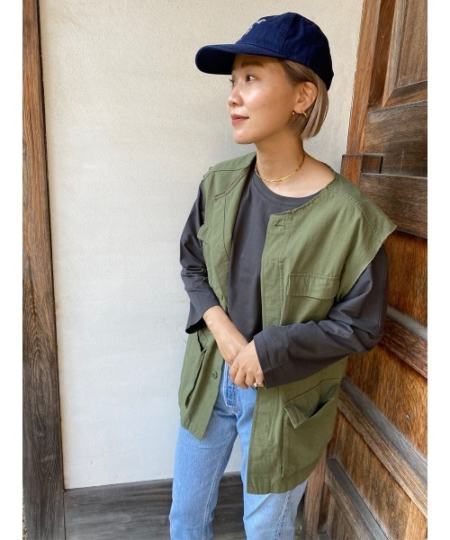 HEILIS(ヘイリス)の「《hideka select》七分袖スリットTシャツ(Tシャツ/カットソー・レディース・チャコールグレー/ブラック/オフホワイト/グレイッシュベージュ/モカ・FREE)」の9枚目の写真