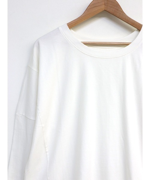 HEILIS(ヘイリス)の「《hideka select》七分袖スリットTシャツ(Tシャツ/カットソー・レディース・チャコールグレー/ブラック/オフホワイト/グレイッシュベージュ/モカ・FREE)」の14枚目の写真
