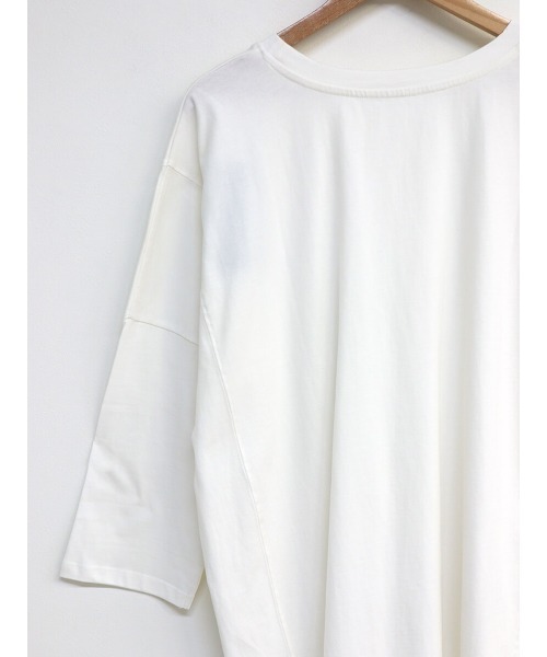 HEILIS(ヘイリス)の「《hideka select》七分袖スリットTシャツ(Tシャツ/カットソー・レディース・チャコールグレー/ブラック/オフホワイト/グレイッシュベージュ/モカ・FREE)」の10枚目の写真