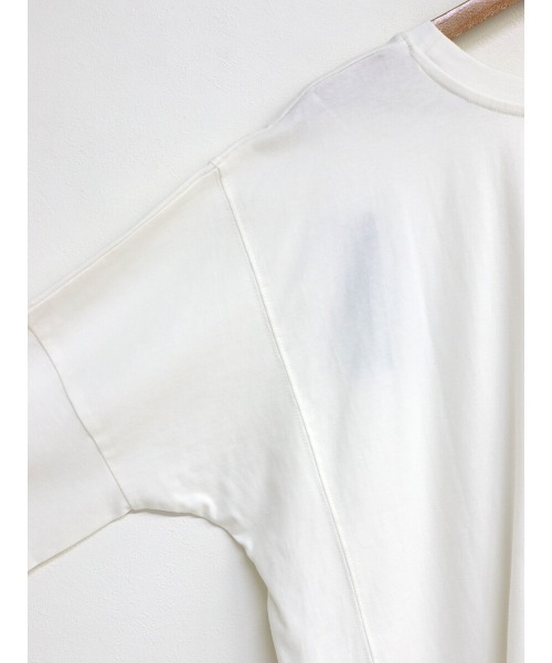 HEILIS(ヘイリス)の「《hideka select》七分袖スリットTシャツ(Tシャツ/カットソー・レディース・チャコールグレー/ブラック/オフホワイト/グレイッシュベージュ/モカ・FREE)」の12枚目の写真