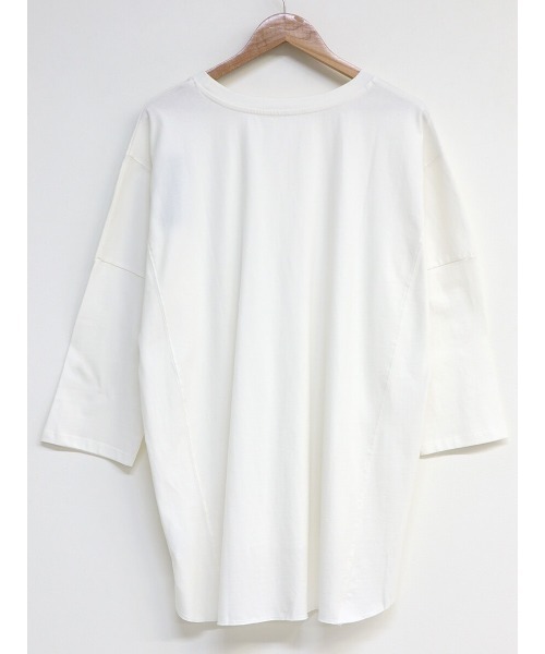 HEILIS(ヘイリス)の「《hideka select》七分袖スリットTシャツ(Tシャツ/カットソー・レディース・チャコールグレー/ブラック/オフホワイト/グレイッシュベージュ/モカ・FREE)」の16枚目の写真