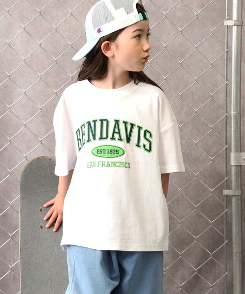 BEN DAVIS（ベンデイビス）の「【BEN DAVIS】半袖プリントＴシャツ（Tシャツ/カットソー・キッズ・ダークグレー/ブラック/ブルー/グリーン/オレンジ/オフホワイト/レッド・105/120/130/140/150/160）」の2枚目の写真