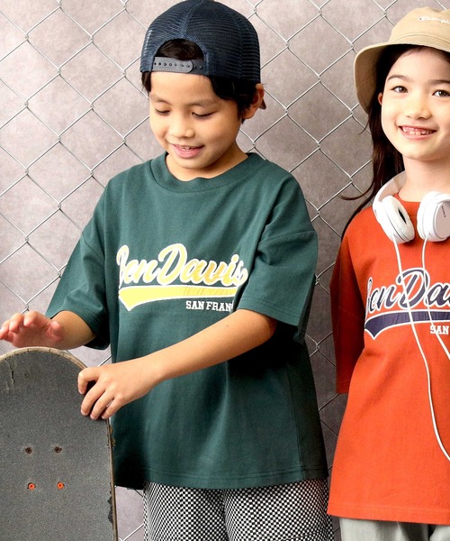BEN DAVIS（ベンデイビス）の「【BEN DAVIS】半袖プリントＴシャツ（Tシャツ/カットソー・キッズ・ダークグレー/ブラック/ブルー/グリーン/オレンジ/オフホワイト/レッド・105/120/130/140/150/160）」の4枚目の写真