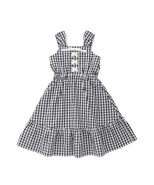 JENNI love(ジェニィラブ)の「ギンガムチェックリゾートワンピ(ワンピース・キッズ・サックスブルー/ブラック/ピンク・140cm/150cm/130cm/160cm)」の18枚目の写真
