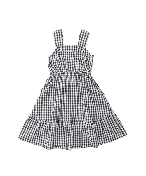JENNI love(ジェニィラブ)の「ギンガムチェックリゾートワンピ(ワンピース・キッズ・サックスブルー/ブラック/ピンク・140cm/150cm/130cm/160cm)」の12枚目の写真