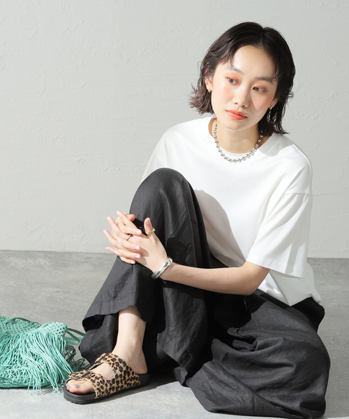 JOURNAL STANDARD(ジャーナルスタンダード)の「ギザンディテンジクコンフォートTシャツ(Tシャツ/カットソー・レディース・ホワイト/ブラック系その他/イエロー・FREE)」の2枚目の写真