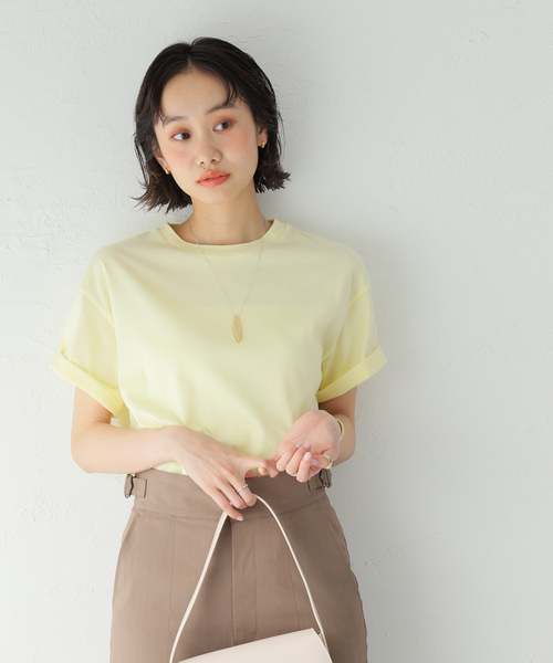 JOURNAL STANDARD(ジャーナルスタンダード)の「ギザンディテンジクコンフォートTシャツ(Tシャツ/カットソー・レディース・ホワイト/ブラック系その他/イエロー・FREE)」の1枚目の写真