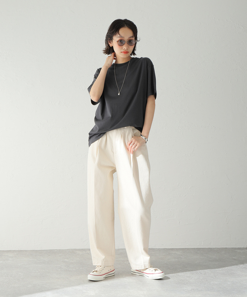 JOURNAL STANDARD(ジャーナルスタンダード)の「ギザンディテンジクコンフォートTシャツ(Tシャツ/カットソー・レディース・ホワイト/ブラック系その他/イエロー・FREE)」の5枚目の写真