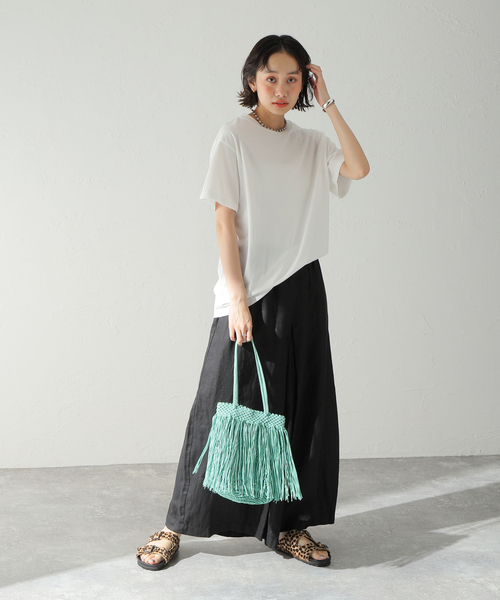 JOURNAL STANDARD(ジャーナルスタンダード)の「ギザンディテンジクコンフォートTシャツ(Tシャツ/カットソー・レディース・ホワイト/ブラック系その他/イエロー・FREE)」の8枚目の写真