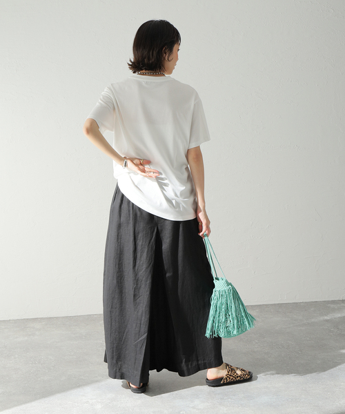 JOURNAL STANDARD(ジャーナルスタンダード)の「ギザンディテンジクコンフォートTシャツ(Tシャツ/カットソー・レディース・ホワイト/ブラック系その他/イエロー・FREE)」の9枚目の写真