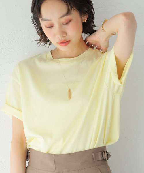 JOURNAL STANDARD(ジャーナルスタンダード)の「ギザンディテンジクコンフォートTシャツ(Tシャツ/カットソー・レディース・ホワイト/ブラック系その他/イエロー・FREE)」の10枚目の写真