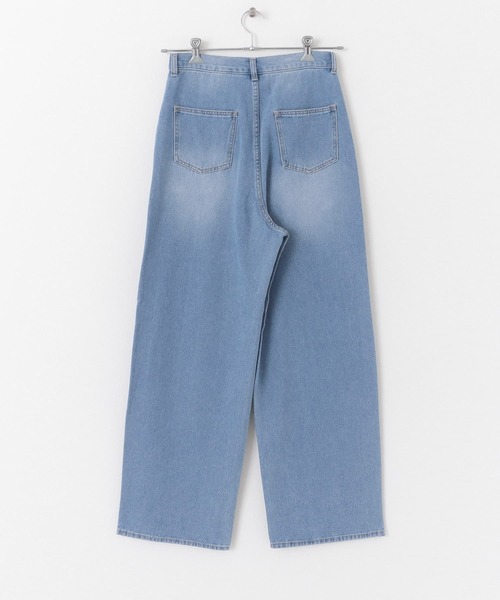 HEYUMM(ヘユム)の「ビンテージライクワイドデニムパンツ(デニムパンツ・メンズ・ブラック/ライトインディゴブルー・SMALL/MEDIUM)」の5枚目の写真