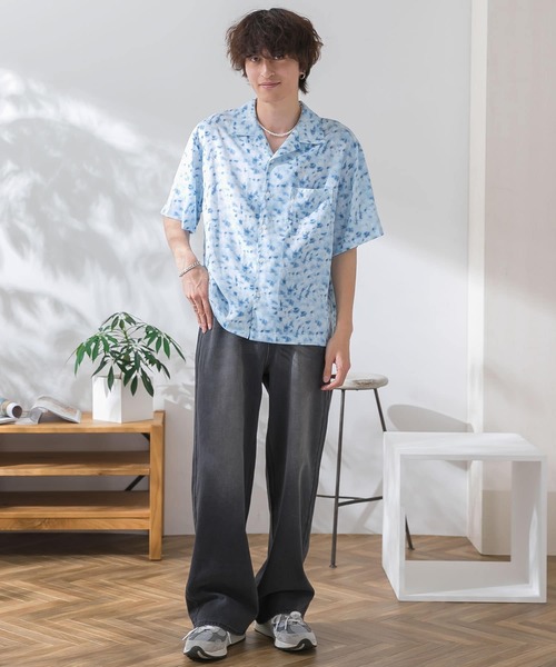 HEYUMM(ヘユム)の「ビンテージライクワイドデニムパンツ(デニムパンツ・メンズ・ブラック/ライトインディゴブルー・SMALL/MEDIUM)」の17枚目の写真